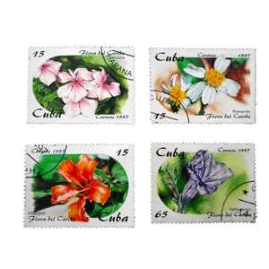 تمبر یادگاری طرح طبیعت مدل گل کد gol-586 مجموعه 4 عددی