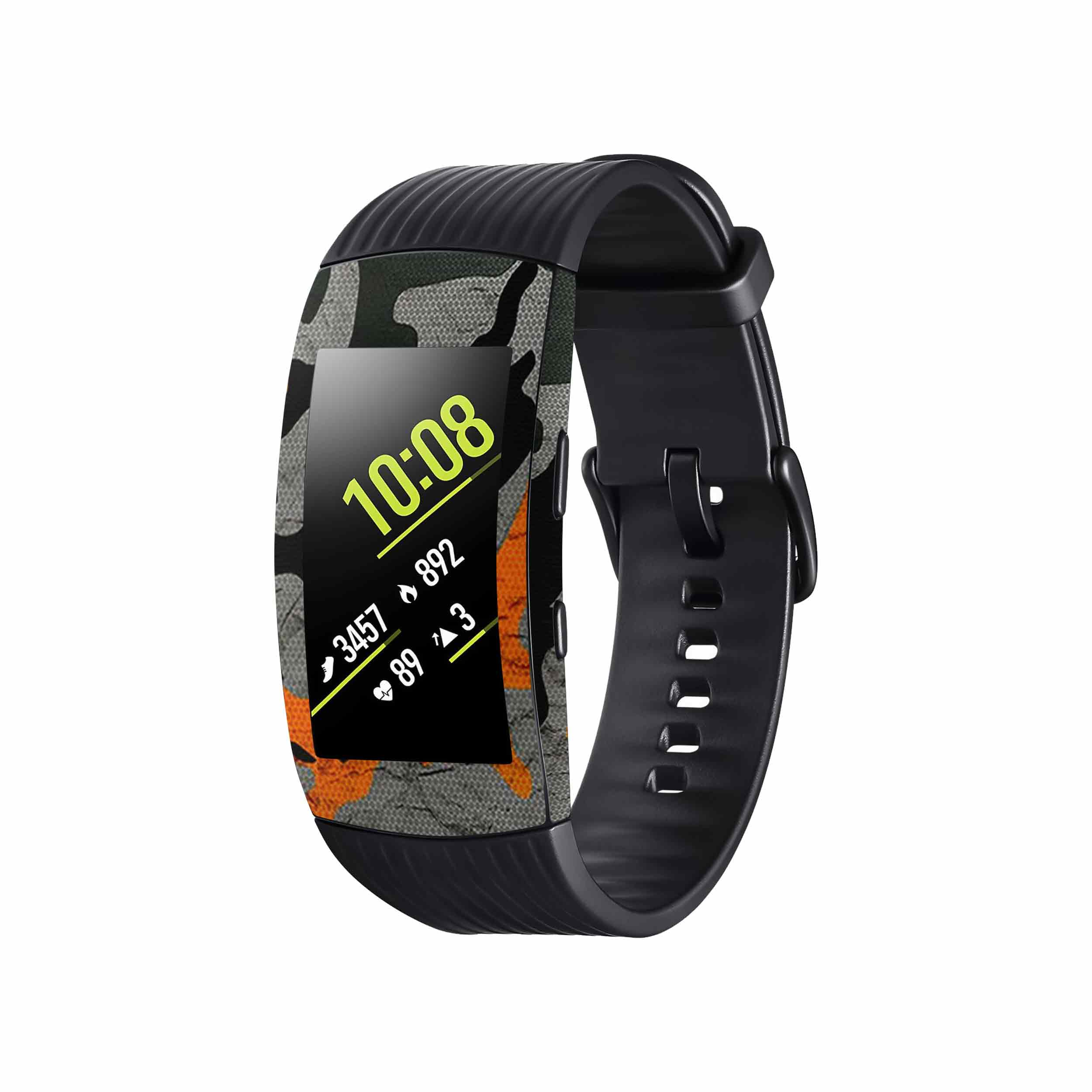برچسب ماهوت طرح Army-Autumn-pixel مناسب برای ساعت هوشمند سامسونگ Galaxy Gear Fit 2 Pro