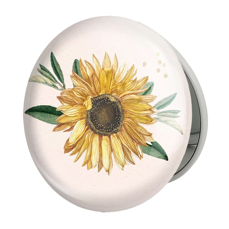 آینه جیبی خندالو طرح گل آفتابگردان مدل تاشو کد 29538