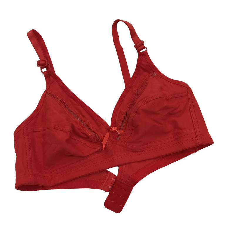 سوتین زنانه شارمین مدل نخی ژوردار کد 1111 رنگ قرمز