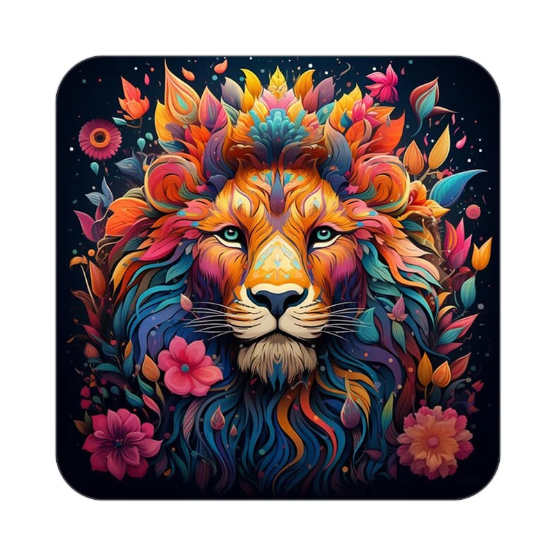 زیر لیوانی کاکتی طرح شیر مدل mp23792