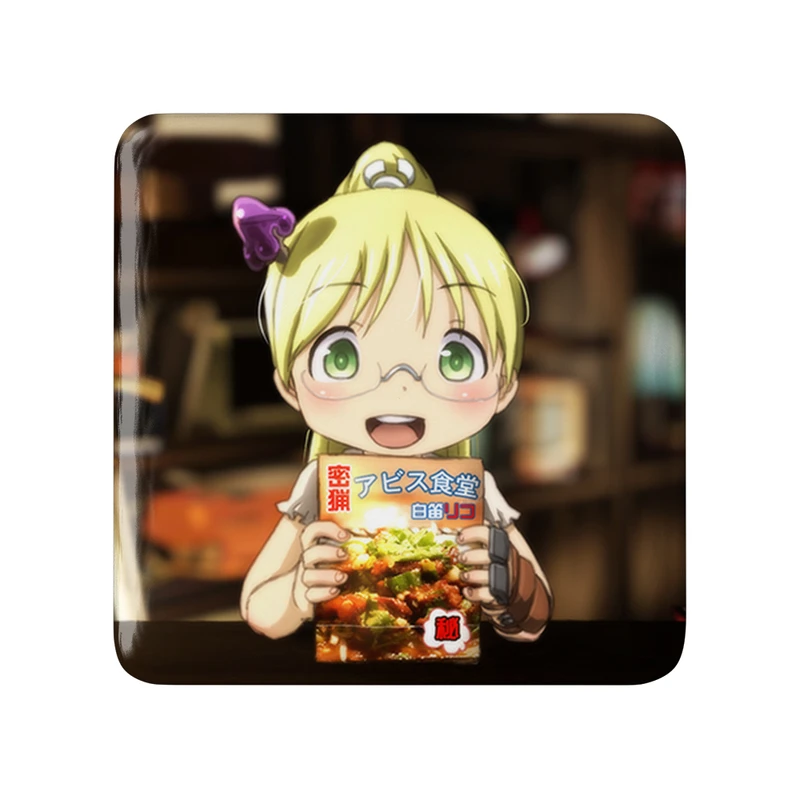 مگنت خندالو طرح ریکو انیمه ساخته شده در پرتگاه Made in Abyss  مدل مربعی کد 22091