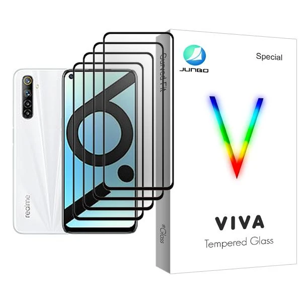 محافظ صفحه نمایش جانبو مدل Viva Glass MIX004 مناسب برای گوشی موبایل ریلمی 6i India بسته چهار عددی