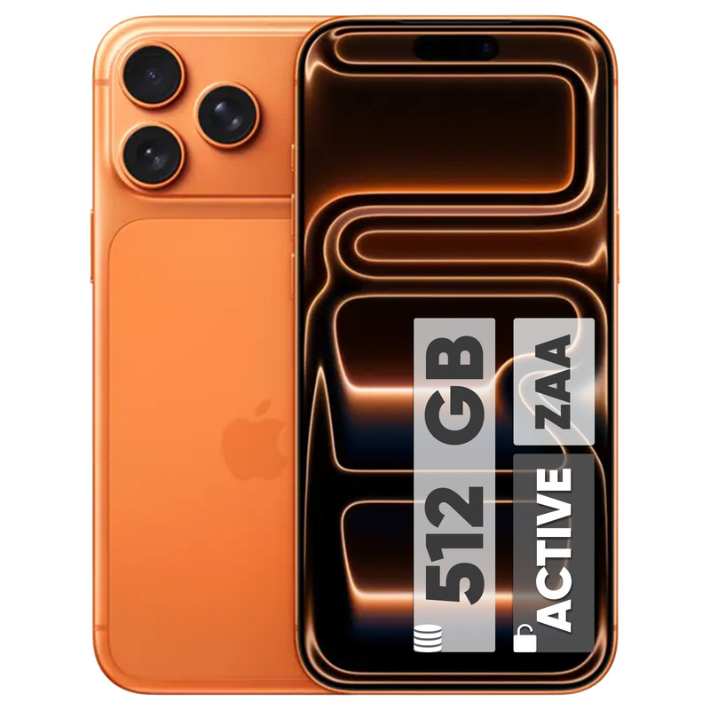 گوشی موبایل اپل مدل iPhone 17 Pro Max ZAA تک سیم کارت + eSim ظرفیت 512 گیگابایت و رم 12 گیگابایت - اکتیو  - به همراه شارژر 20 وات اپل
