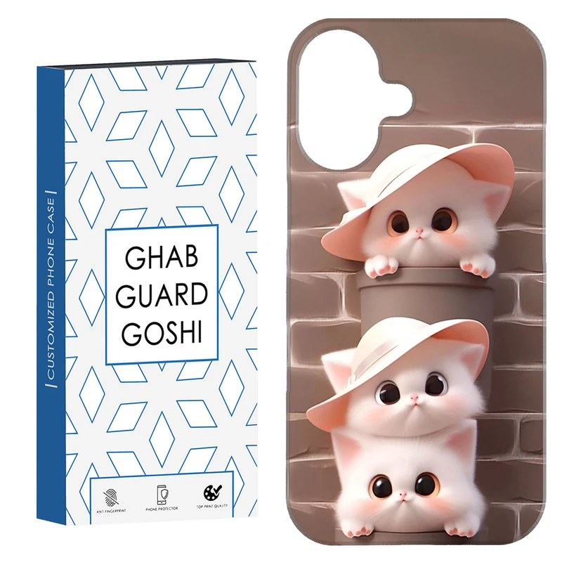 کاور قاب گارد گوشی طرح پیشی کد Dimo-362 مناسب برای گوشی اپل Iphone 16     