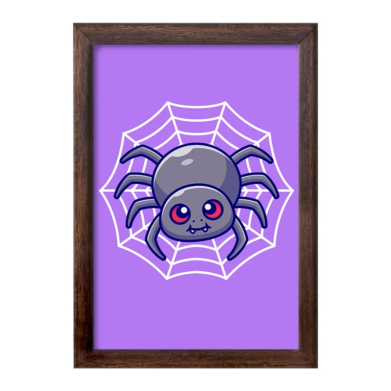 تابلو خندالو طرح حیوانات بامزه عنکبوت کد 29631