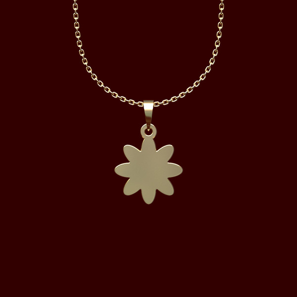 گردنبند طلا 18 عیار زنانه مدوپد مدل هندسی کد HH2-1-1196