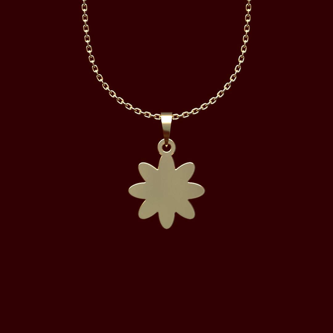 گردنبند طلا 18 عیار زنانه مدوپد مدل هندسی کد HH2-1-1196 -  - 1