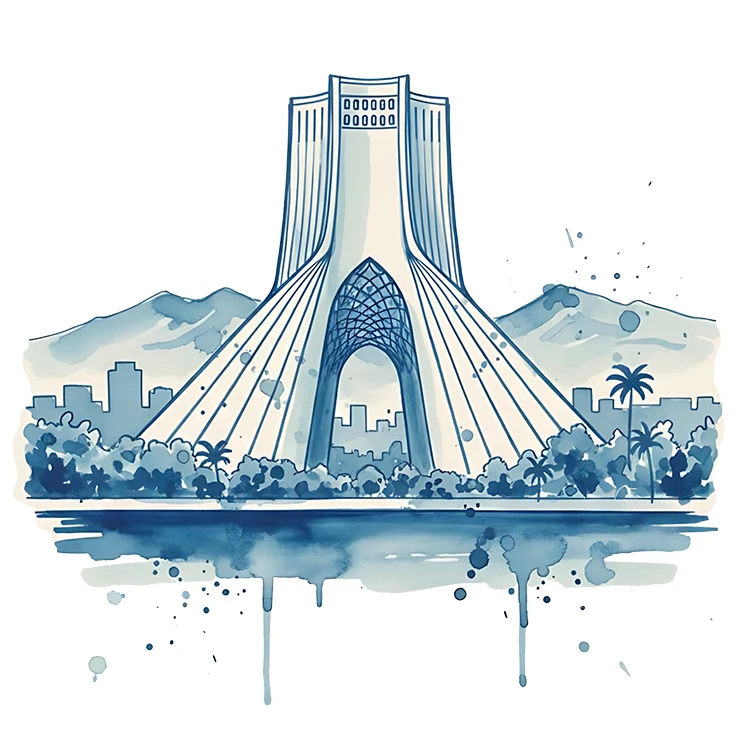 استیکر پارچه و لباس پاد آفرین مدل تهران میدان آزادی کد S8168
