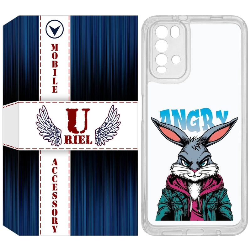 کاور یوریل مدل Clear کد 51 طرح خرگوش مناسب برای گوشی موبایل شیائومی Redmi 9T / Poco M3