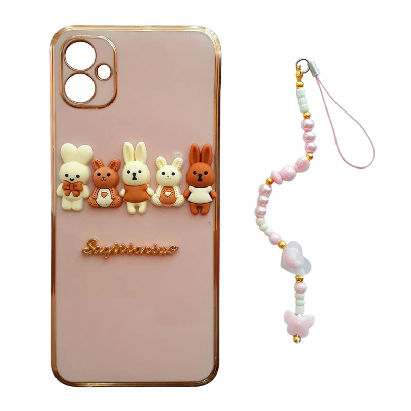 کاور طرح خرگوش کد A9910 مناسب برای گوشی موبایل سامسونگ Galaxy A04 / A04E به همراه بند آویز