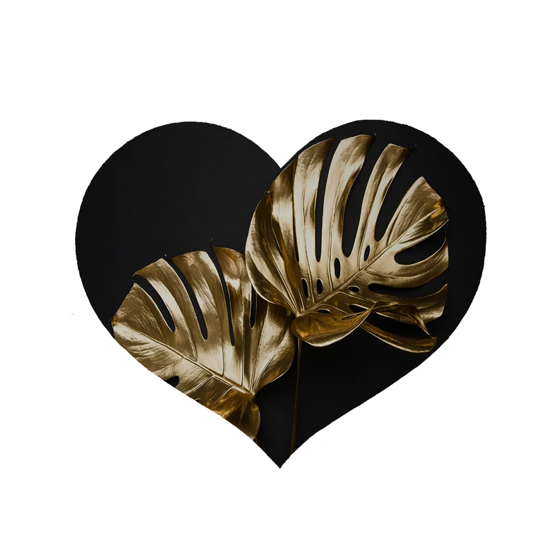 پادری مدل قلب طرح برگ کد 8928 سایز 90x90 سانتی متر