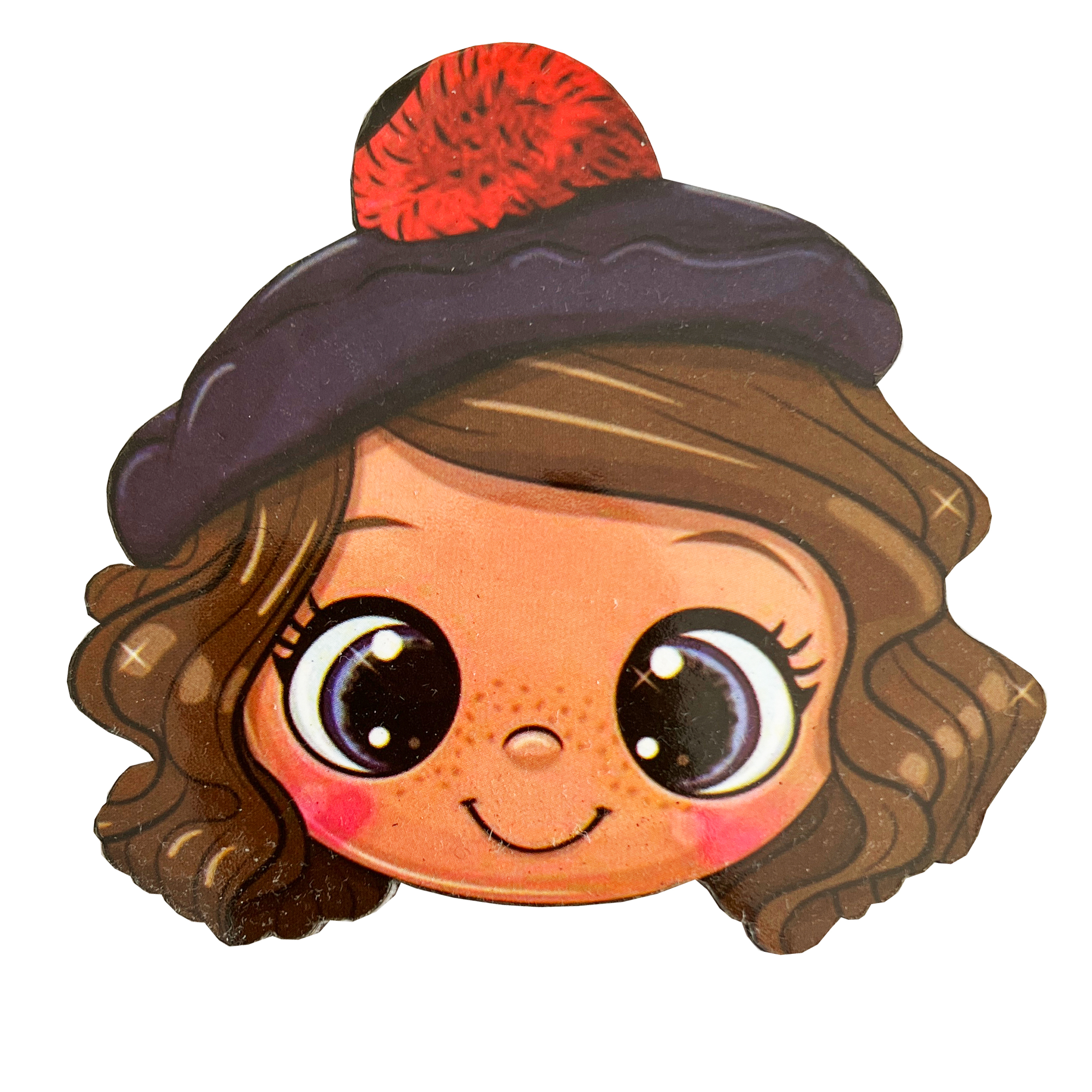 آینه جیبی مدل دختر کلاه پوم پومی