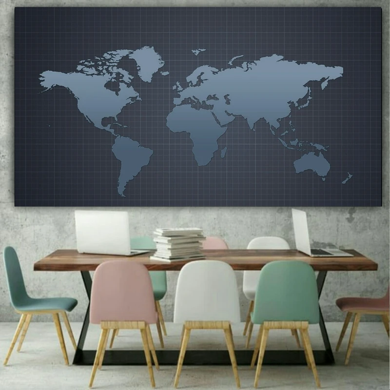 پوستر دیواری طرح قاره ها  مدل ZB185