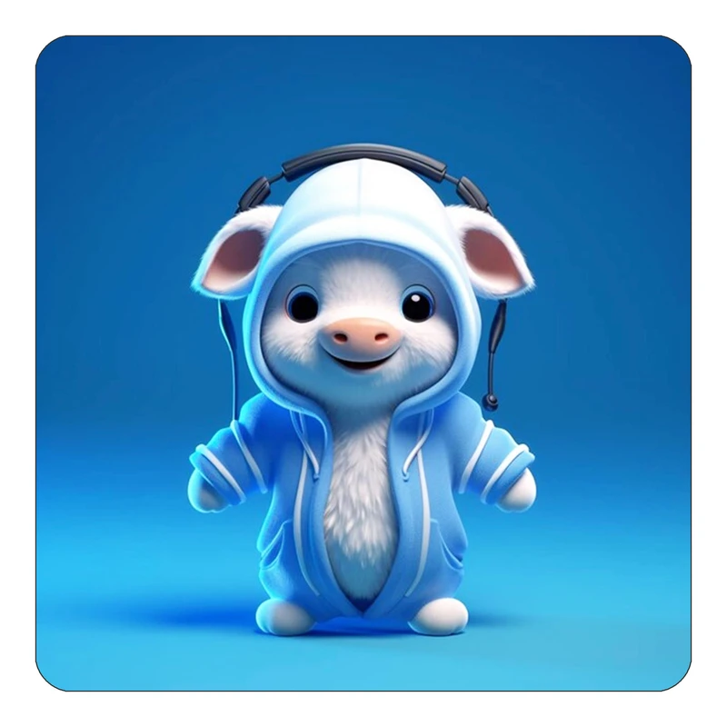 مگنت کاکتی طرح حیوانات کارتونی مدل mp27812