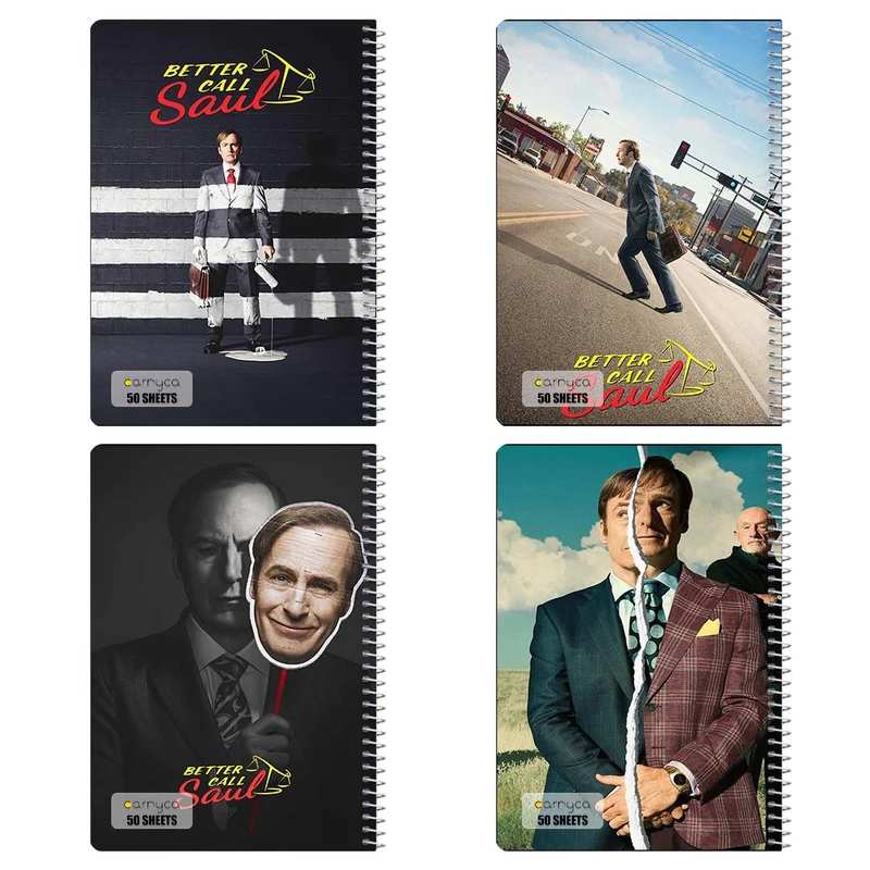دفتر نقاشي 50 برگ کارنيکا طرح بهتره با سول تماس بگیری Better Call Saul کد 87779 مجموعه 4 عددی