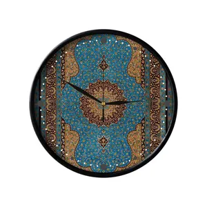 ساعت دیواری مدوپد طرح فرش قم لچک و ترنج مدل C-Ghom075
