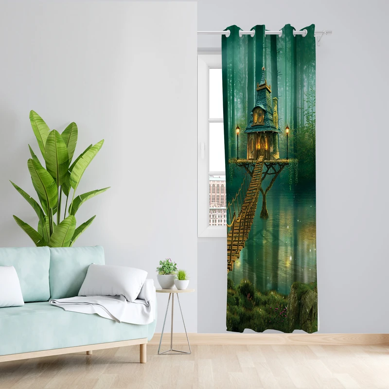 پرده طرح کودک مدل مخمل پانچی کد 2272 z سایز 140x200 سانتی متر