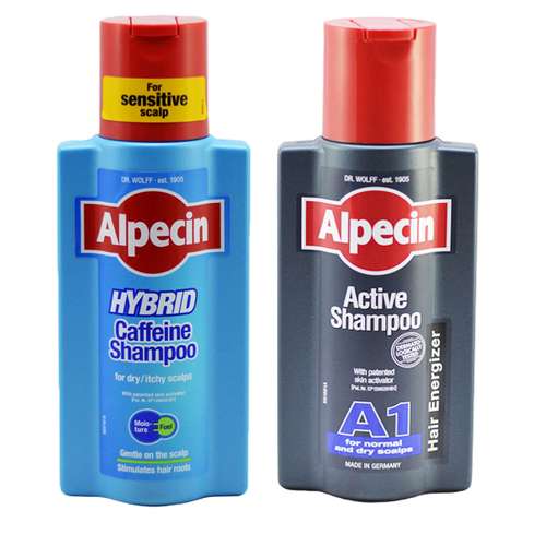 شامپو تقویت کننده و ضد ریزش مو آلپسین مدل HYBRID حجم 250 میلی لیتر به همراه شامپو آلپسین مدل A1 حجم 250 میلی لیتر