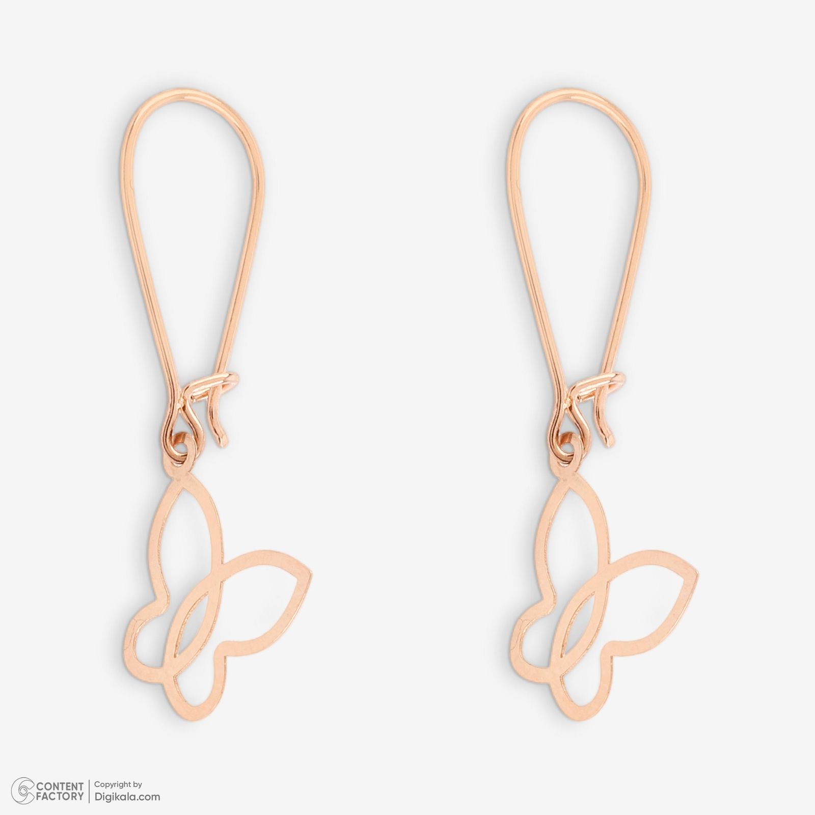 نیم ست طلا 18 عیار زنانه حافا گلد مدل پروانه کد nim14 -  - 6