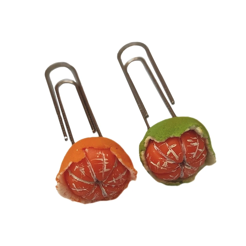 گیره نگهدارنده صفحه کتاب مدل نارنگی خمیری بسته دو عددی