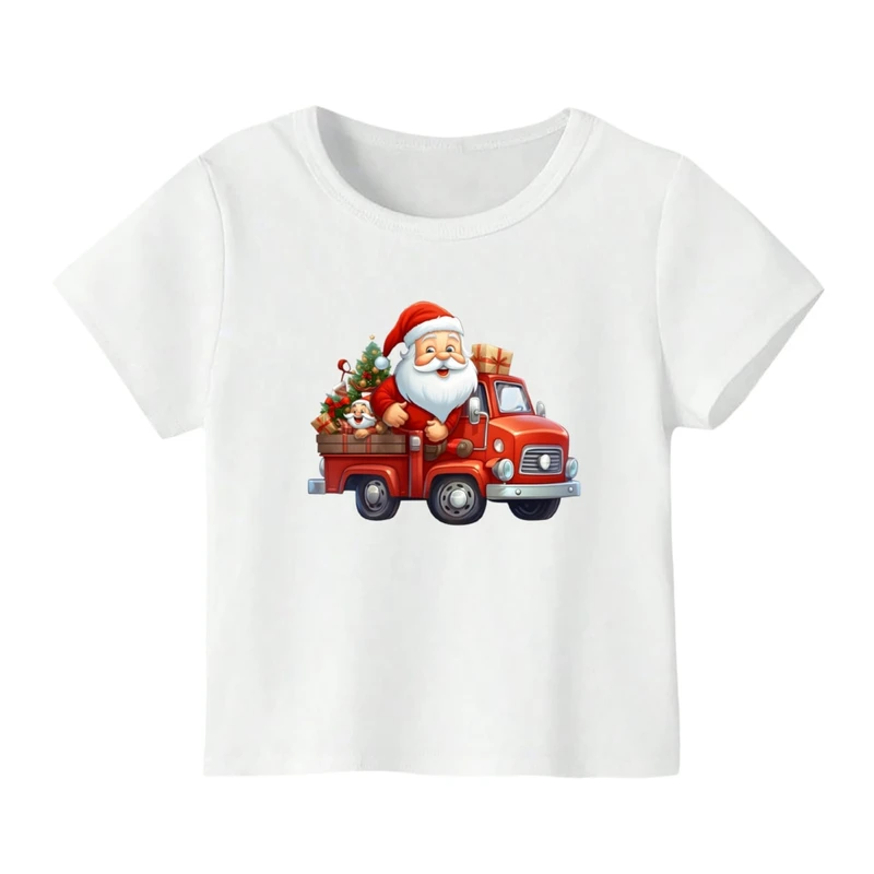 تی شرت آستین کوتاه بچگانه مدل بابانوئل کریسمس کد 40