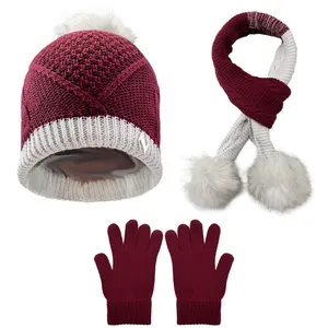 ست کلاه و شال گردن و دستکش بچگانه تارتن مدل 65010