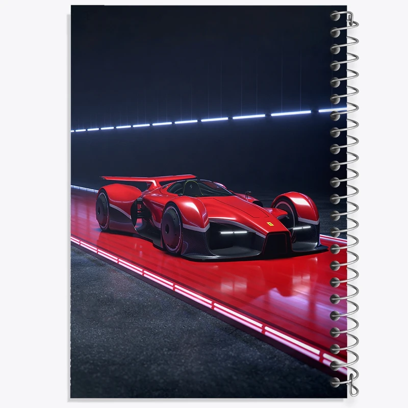 دفتر ژورنال نویسی 50 برگ خندالو مدل نقطه ای طرح ماشین فراری کد F1004