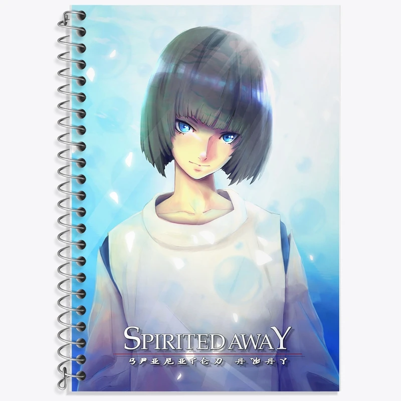 دفتر زبان 50 برگ خندالو مدل سه خط طرح انیمه شهر اشباح (Spirited Away) کد F1686
