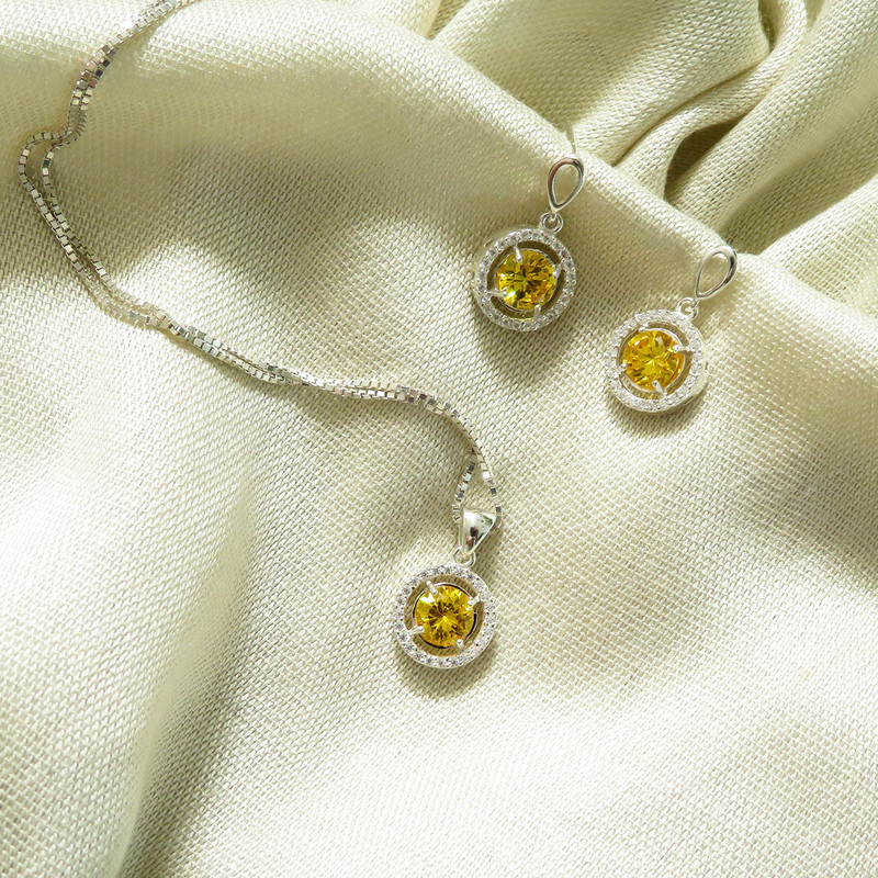 نیم ست نقره زنانه مدل AV180-S7 C3