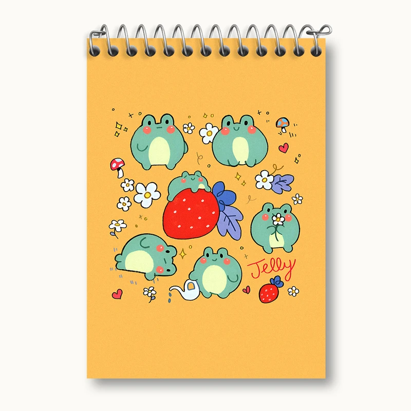 دفتر یادداشت 50 برگ خندالو طرح قورباغه کد N5532