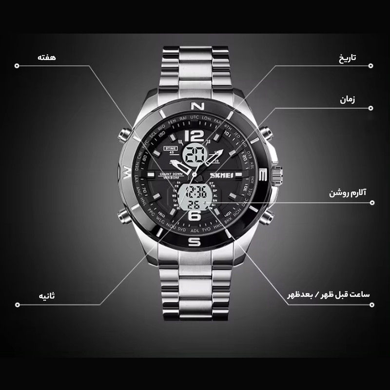 ساعت مچی عقربهای مردانه اسکمی مدل 1670 SI ساعت مچی عقربهای مردانه اسکمی مدل 1670 SI