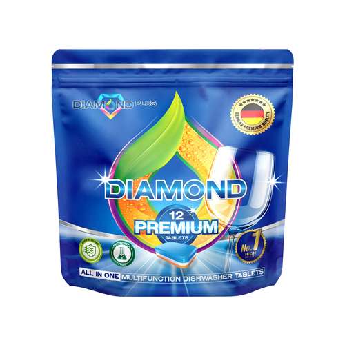 قرص ماشین ظرفشویی دیاموند پلاس مدل PREMIUM بسته 12 عددی