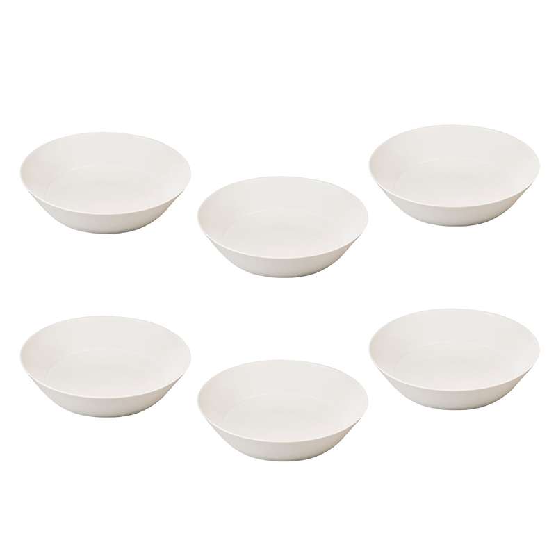 بشقاب خورش خوری زی مدل فرم اس 19 سفید درجه 3 بسته شش عددی