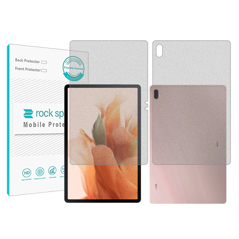 محافظ صفحه نمایش مات راک اسپیس مدل HyMTT مناسب برای تبلت سامسونگ Galaxy Tab S7 FE به همراه محافظ پشت تبلت