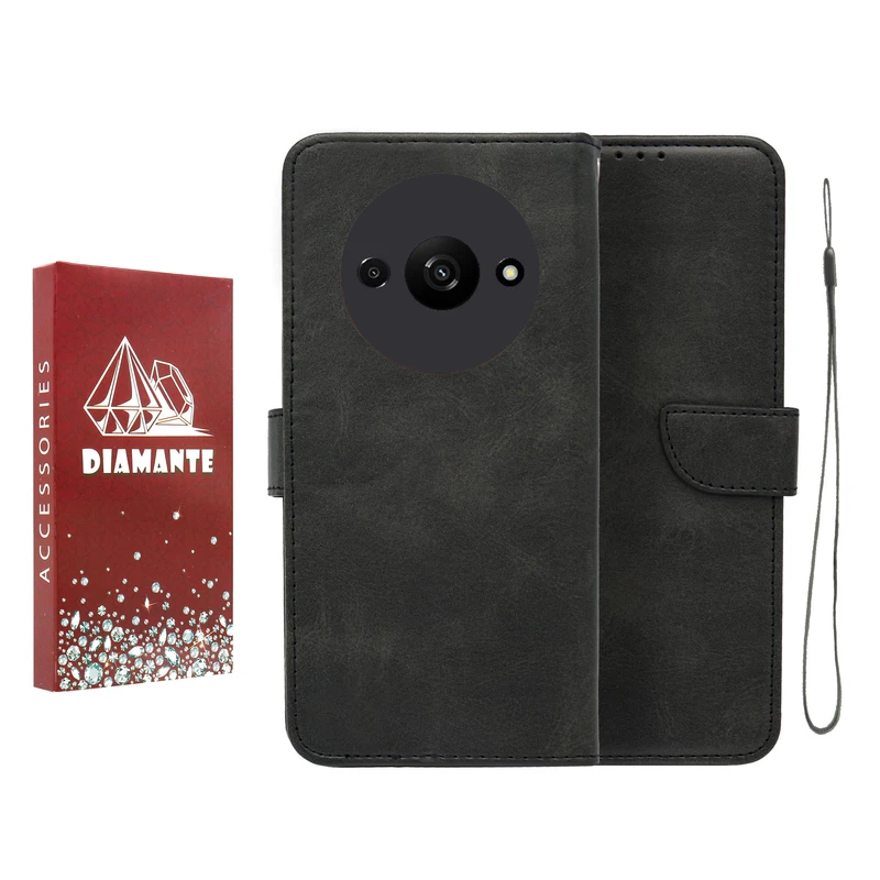 کیف کلاسوری دیامانته مدل Scusa Rd مناسب برای گوشی موبایل شیائومی Redmi A3X به همراه بند آویز