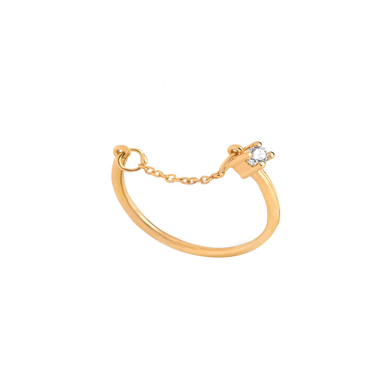 انگشتر طلا 18 عیار زنانه کیا گالری مدل AR465