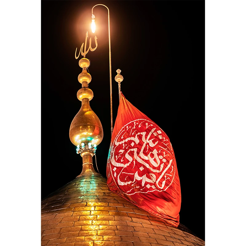 تابلو شاسی مدل کربلا گنبد منور حرم حضرت عباس (ع) کد 08