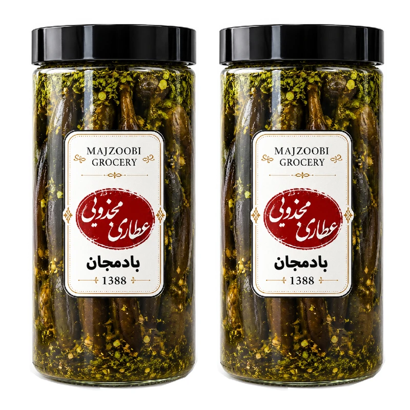 ترشی بادمجان مجذوبی - 1500 گرم بسته 2 عددی