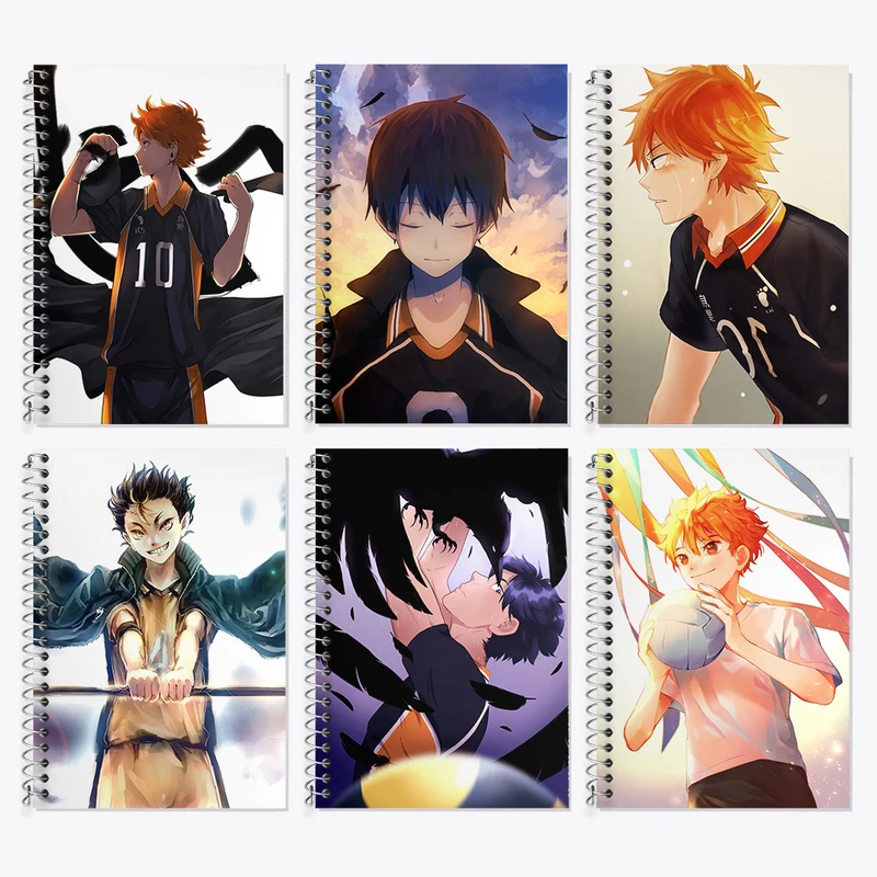 دفتر زبان 50 برگ خندالو مدل دو خط طرح انیمه آبشار سرنوشت کد 673 مجموعه 6 عددی