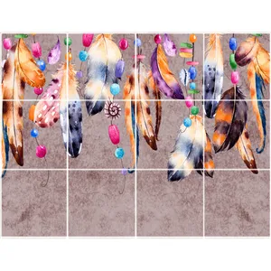 تایل سقفی آسمان مجازی طرح پر کد 3D1813-12 سایز 60x60 سانتی متر مجموعه 12عددی