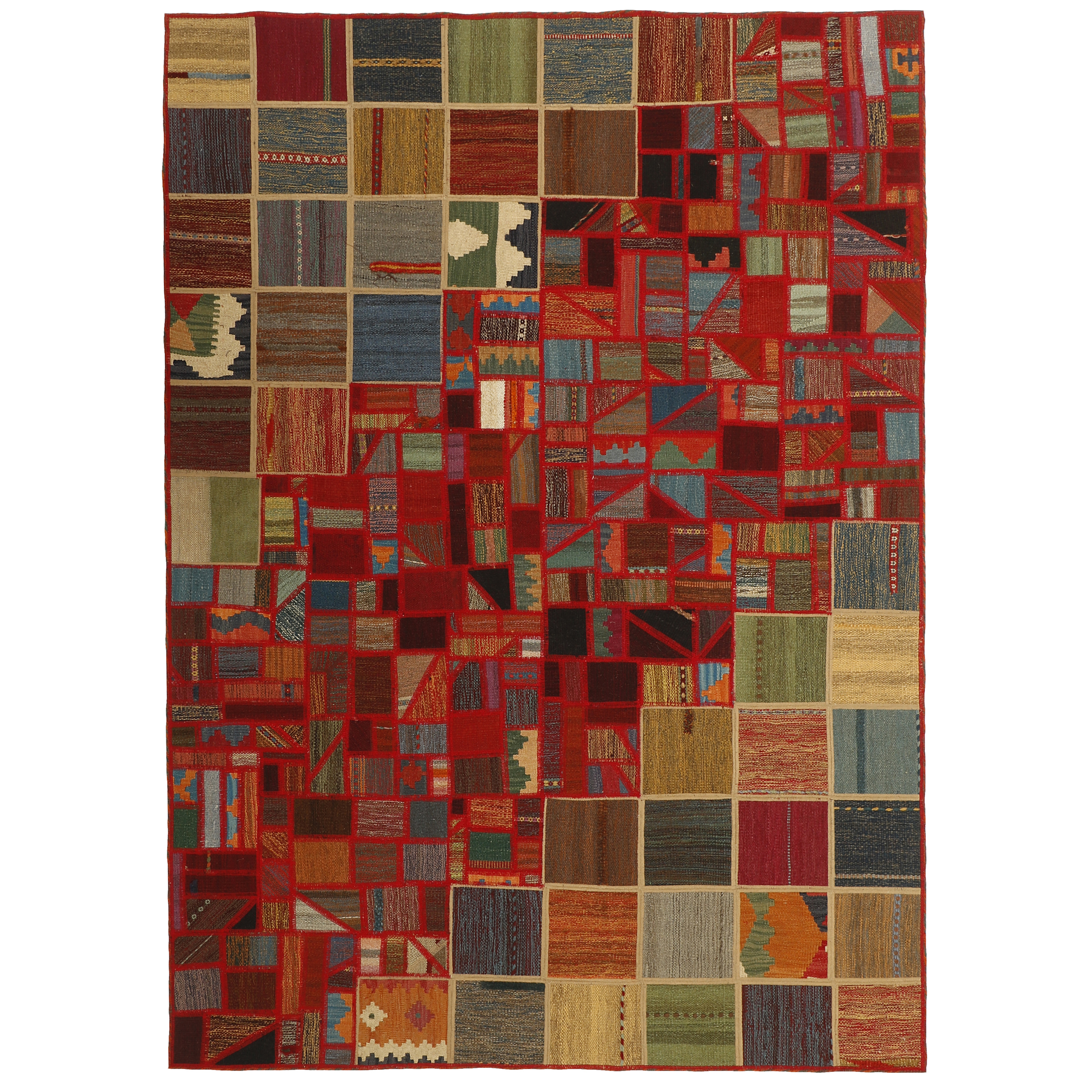 کلاژ گلیم دستبافت سه و نیم متری مدل e00 کد 520300