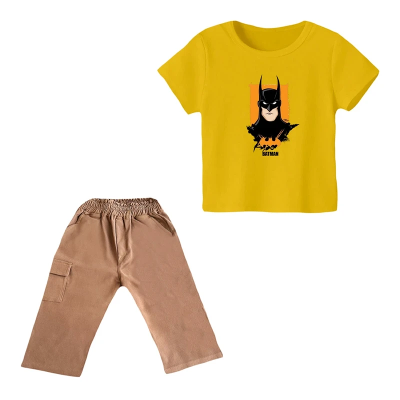 ست تی شرت و شلوارک پسرانه مدل بتمن کد ۱۳