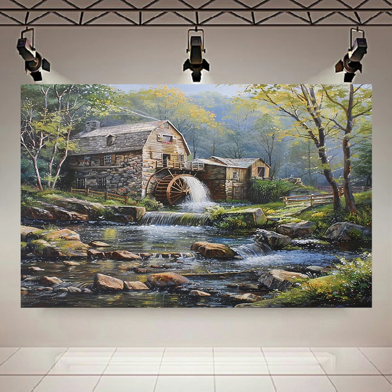 پوستر طرح نقاشی طبیعت مدل آسیاب کد AR304966