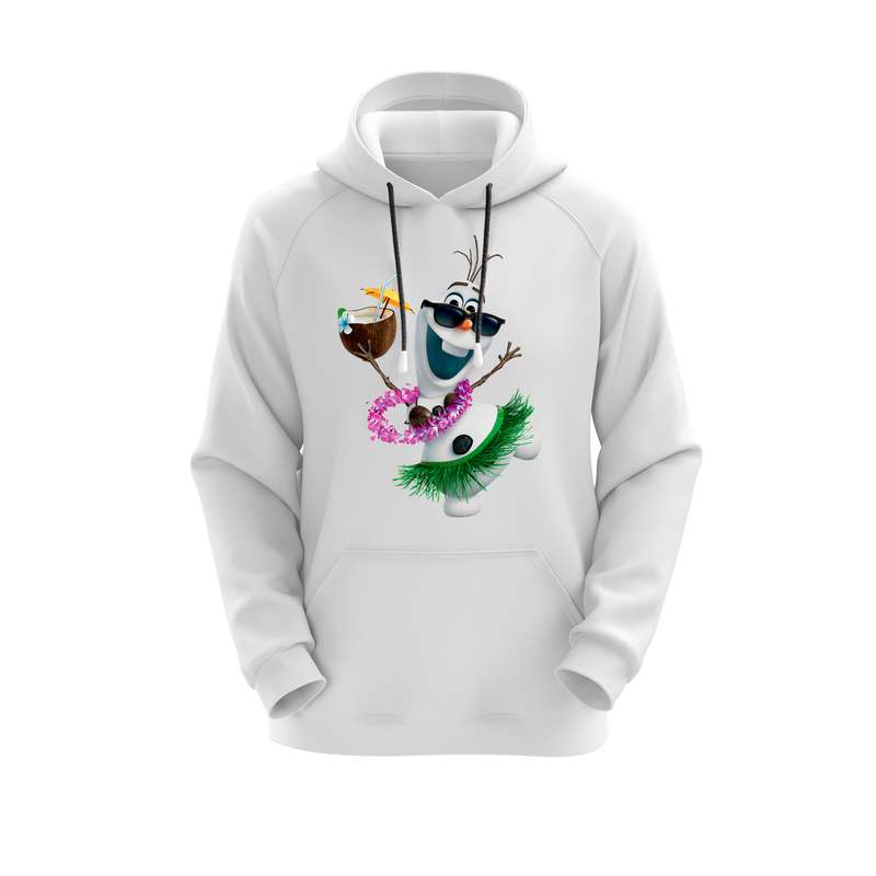 هودی زنانه مدل آدم برفی کد E91 رنگ سفید