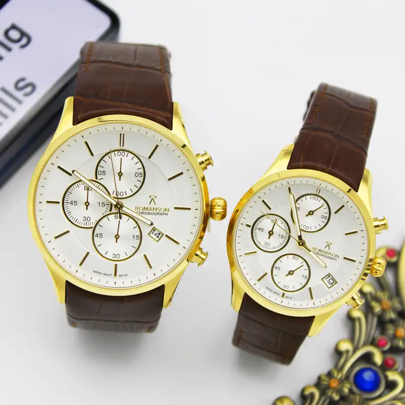 ست ساعت مچی عقربه ای زنانه و مردانه رومانسون مدل 83118L