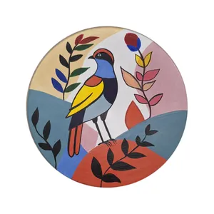 بشقاب دیوارکوب سفالی طرح پرنده 