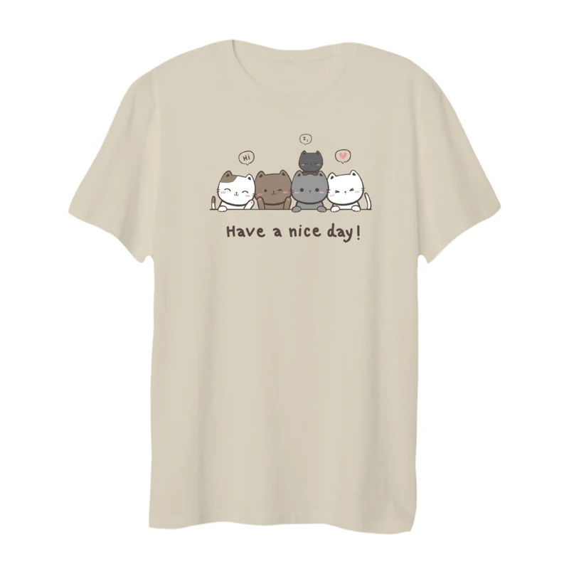 تی شرت لانگ زنانه مدل گربه های بامزه