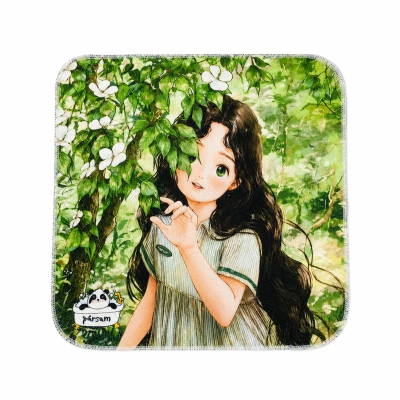 حوله دستی مدل دختر مهربان کد 65 سایز 40*40 سانتی متر