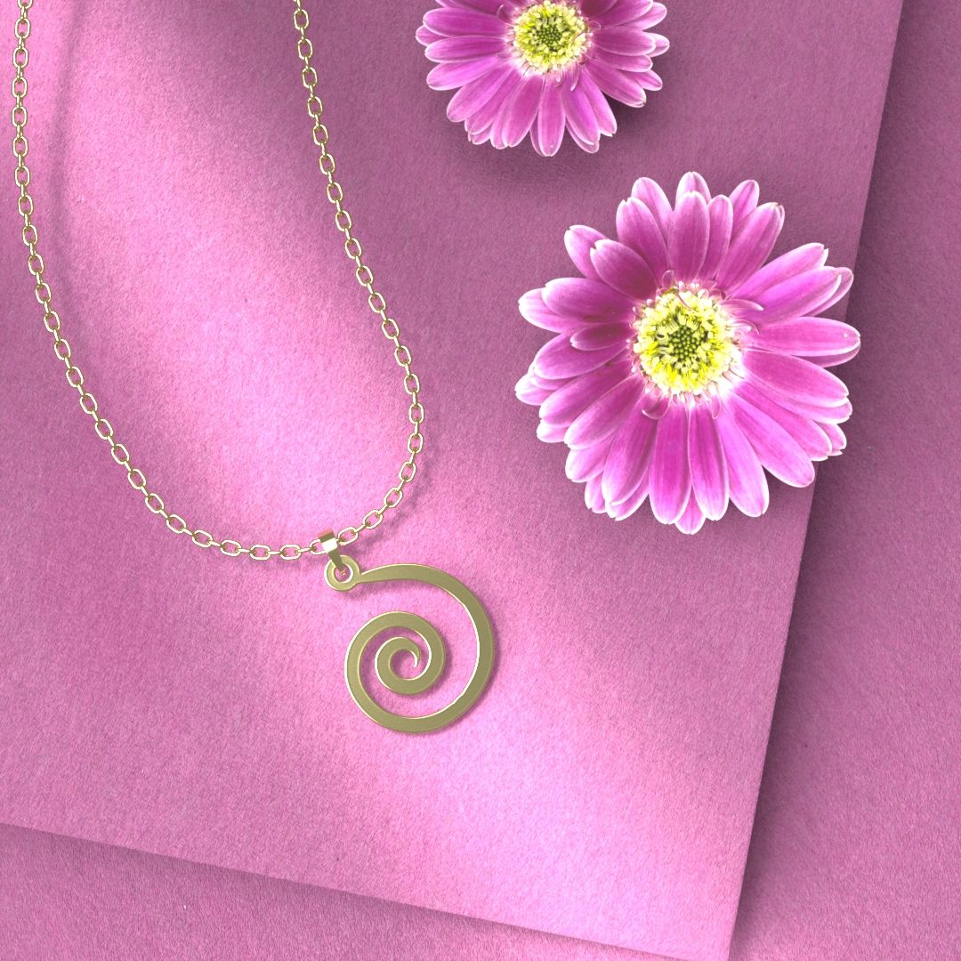 گردنبند طلا 18 عیار زنانه مدوپد مدل هندسی کد V2-1-1212 - - 6